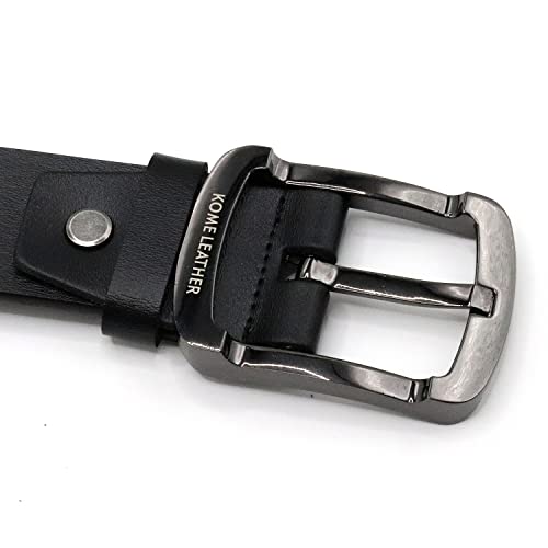 K Golf Mens Belts Leather, PU Leather Faux Dress Belt with Single Prong Buckle Ratchet Dress Belt Comfort Casual Belts3