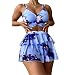YDoo Set di Bikini for Bikini con Crasping da Bagno con Costume da Bagno in Marmo da 3 Pezzi da 3 Pezzi con Subit da Bagno A Due Pezzi di Rotabuloni (Size : L)
