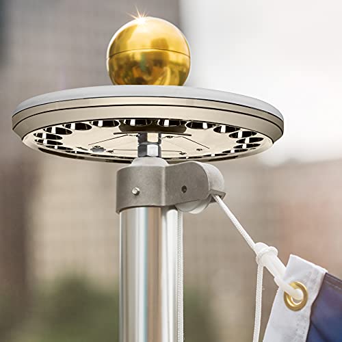 Deneve Flag Pole Pulley Truck to Display Flag - Fits Top 2 inch Flag Pole Kit with Solar Light - Designed to Hold Maximum 5/16" Rope Pulley - Flag Pole Replacement Parts