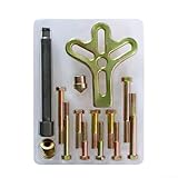 Set completo di 13 estrattori per volante, per uso automobilistico, con rivestimento nero, resistenti alla ruggine, per rimozione del volante di camion e moto pesanti