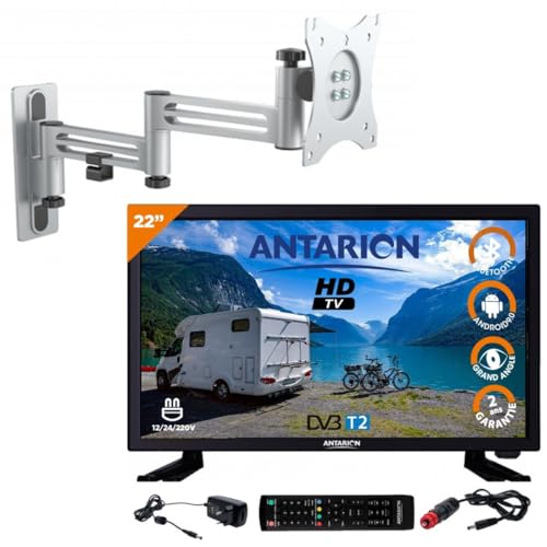 Antarion Pack TV LED 21.5" 54cm Téléviseur Full HD Smart