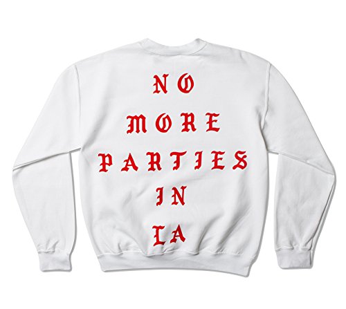 AA Apparael - Life of Pablo No More Parties in La Los Angeles Pop Up T-Shirt TLOP Saint (Large, Crewneck Sweatshirt) White