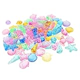 FIXOSHEE 海洋生物装飾 耐摩耗シーシェルモデル カラー 魚タンク用リアルアクリルオーナメント 向けパーティー 水族館デコレーション