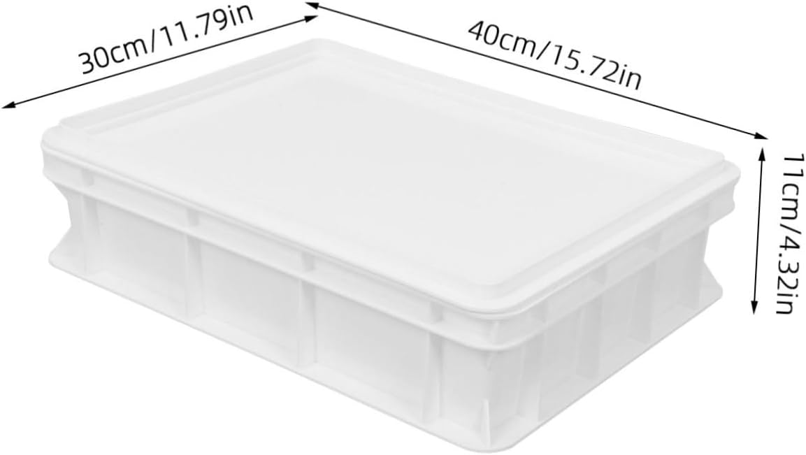 ULTECHNOVO Stackable Pizza Dough Proofing Box Plastic Pizza Storage Container for Home and Pizzerias Versatile Bread Proofing Tray with Covers