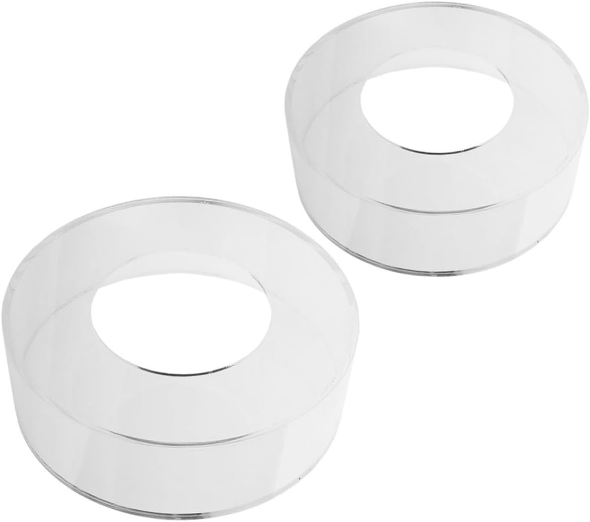 2Pcs Clear Acrylic Round Cake Display Stand Fillable Dessert Display Risers for Wedding Birthday Party Buffet Table Versatile Food and Snack Presentation Holder