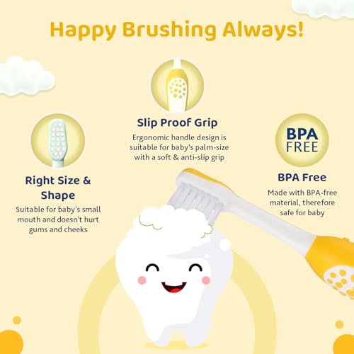 Image of Chicco Baby Toothbrush Yellow 6-36M