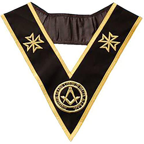 Grand Officers Malta Regulation Collar - Black Moire