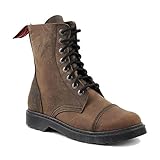 ANGRY ITCH - 8-Loch Light Stiefel aus herrlich weichem braunem Vintage Leder 36-45 - Made in EU!, EU-Größe:EU-42