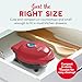 Dash Mini Waffle Maker- Compact Electric Iron for Creative Homemade Treats - Nonstick Surface - Easy-to-Clean - Perfect for Kids & Families - Red