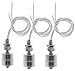 YXQ 45mm Float Switch Stainless Steel Liquid Water Level Sensor Monitor Vertical Fish Tank Mini M10x1.5mm(3Pcs)