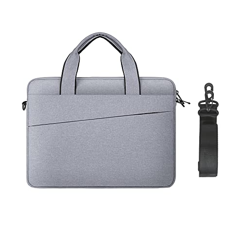 15.6 Inch Laptop Sleeve Bag for 15.6 Inch Chromebook Laptop Computer Notebook, Protective Polyester Laptop Shoulder Case Cover Carrying Bag with Handle, Gray