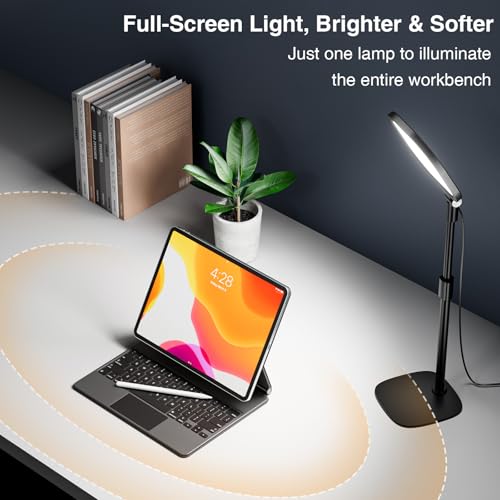 Image of Zoom Lighting for Computer, Adjustable Desk Lighting for Video Calls, 30 Light Modes Video Conference Light, Desk Ring Light with Stand for Webcam, Meetings, Live Stream, Home Office. CRI 97.8