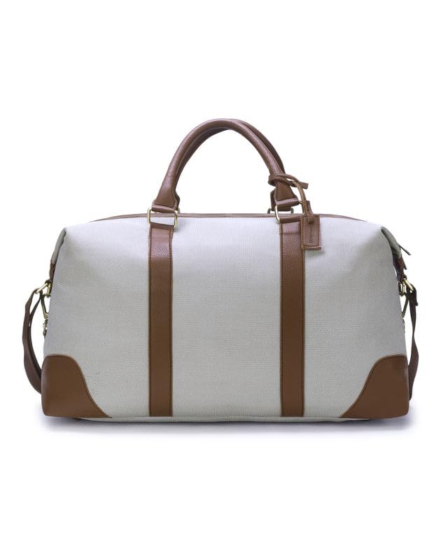 Walrus Oxford Series Duffel Bag Vegan Leather | Stylish Travel Bag for Men & Women Travel Bag | Grey & Brown- Unisex Carry-On Bag- 18 Inches-image-20