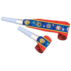 Amscan 9903832 – luchttruffel Paw Patrol, 8 stuks, lengte ca. 30 cm, krachmaker, trade, cadeautje