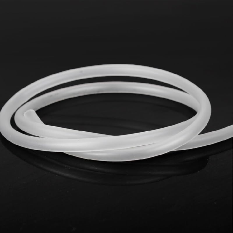flexiable rubber 4mm x 6mm Silicon Aquarium 3 meter 5 meter Oxygen Pump Hose Air Bubble Stone Aquarium Fish Tank Pond Pump Tube Food Grade Material drain elastic (Color : 5 meter)