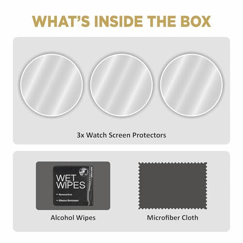 Image of {3 Pack Screen Guard For FOSSIL GEN 5 CARLYLE JULIANNA Smart Watch (1.28 inch) | Anti Scratch | HD Clear | Touch Sensitive | Gen5 9H Screen Protector [Not Tempered Glass]