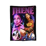 Uqabs Jhene Music Aiko Super Soft and Comfortable Flannel Blanket, Personalized Printed Blanket 40'X30' Black