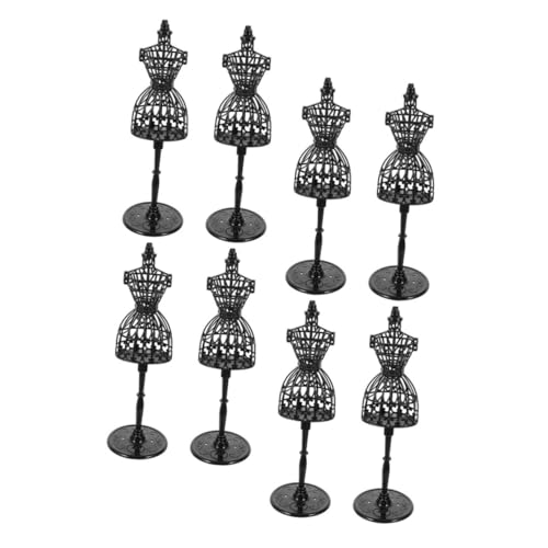Toyvian 8pcs Doll Hanger Show Rack Clothes Rack Display Shelves Display Shelf Clothes Hangers Clothing Doll Dress Support Dress Mannequin for Doll Standing Mannequin Apparel Plastic Toy