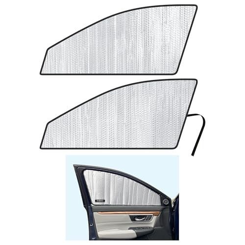 Side Window Front Seat Reflective Sunshade Custom Fit for 2017 2018 2019 2020 2021 2022 Honda CR-V CRV SUV, LX, EX, EX-L, EX-L Navi, Touring, UV Reflector Sun Protection Accessories (Set of 2)