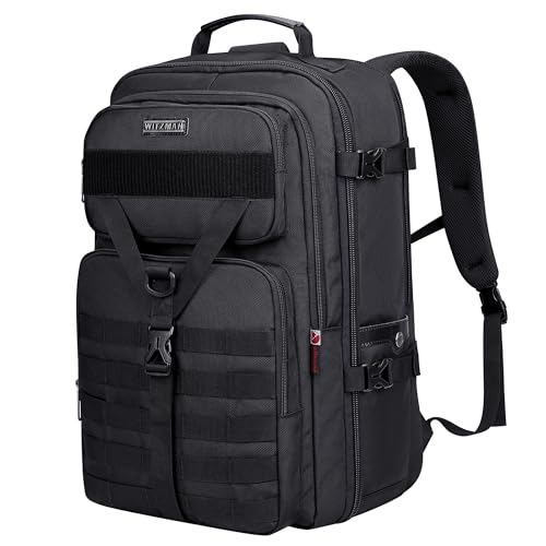 Image of WITZMAN Carry On Travel Backpack for Men Large Convertible 45L Luggage Backpack fit 17 Inch Laptop Airline Approved(B688 Black)