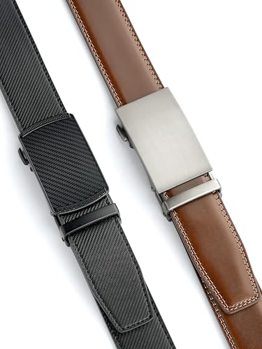 Image of MILORDE Men's Leather Ratchet Belt - 35mm - Customizable Fit