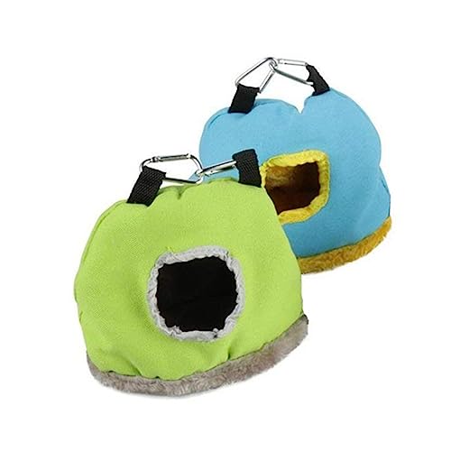Image of Warm Bird Nest Hammock for Parrots Small Pets Creative Bed Cage Accessory Small Size Green Ideal Bird Toy for Conures and Cockatiels
