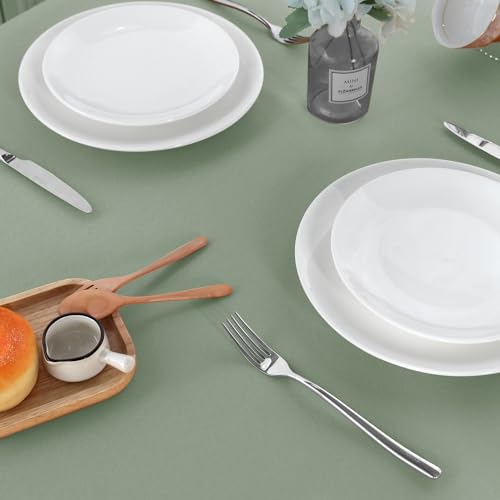 sancua 2 Pack Sage Green Tablecloth 60 x 102 Inch, Rectangle Table Cloth for 6 Feet Tables - Stain and Wrinkle Resistant Washable Polyester Table Cover for Dining Tables, Buffet Parties and Camping by sancua - Used condition - Image 8
