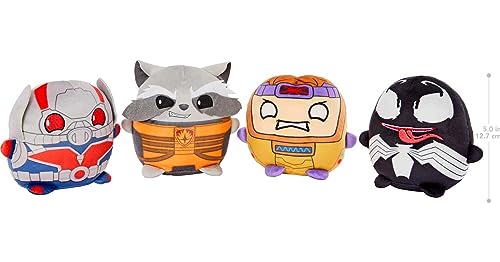 Mattel Marvel Cuutopia Set of 4 Plush Figures, Instant Collection of 5-inch Soft Rounded Pillow Toys Inspired by Fan-Favorite Characters - image 2