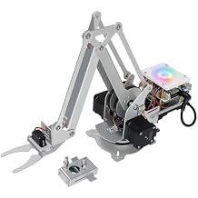 Freenove Robot Arm Kit for Raspberry Pi, High Accuracy, Stepper Motor, Metal Structure, Clamping Mode, Drawing Mode, Record and Replay, App Control Raspberry Pi NOT Included