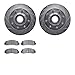 Dynamic Friction Company Front Brake Rotors-Drilled and Slotted-Silver with Ultimate Duty Performance Brake Pads 7402-54090