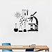 Produktbild Mrhxly Mikroskop Wissenschaft Wissenschaftler Chemie Labor Schule Vinyl Wandaufkleber Wandkunst Wandtattoo Dekor 45 * 52 Cm