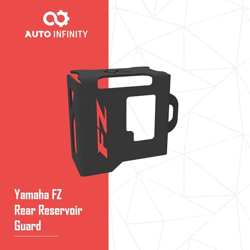 Image of Auto Infinity Rear Reservoir Guard Compatible With Yamaha FZ|FZ-X (Updated) (Black, Pack of 1)