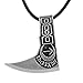 LANGHONG 1PCS Norse Vikings Axe TIWAZ/TYR Rune Amulet Pendant Necklace Nordic Talisman