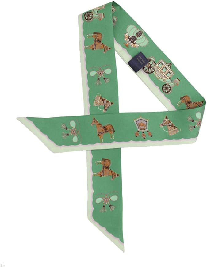 JERLA 100% Mulberry silk Scarf Head Hair Ribbon Handbag Handle wrap Tie Bundle Neckerchief Scarf for women - Image 4