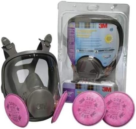 3M Respirator Kit, Full Face 6800, Reusable, Medium, Plus 4 Particulate Filters 2097, P100 for Mold Remediation, Dust, Lead, Asbestos