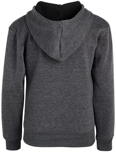 Quad Seven Boys' Fleece Jogger Set - 2 Piece Basic Solid Full Zip Hoodie And Sweatpants (Size: 8-18), Size 16-18, Charcoal #TOP4
