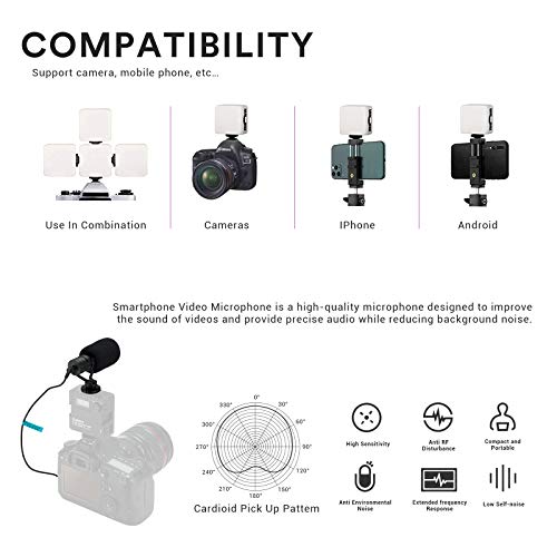 Flashoot CL-36 Videokonferenz Licht, LED-Licht 2800K-5000K CRI 95+ mit Mikrofon Stativ mit MacBook Computer Tablet… – Bild 6