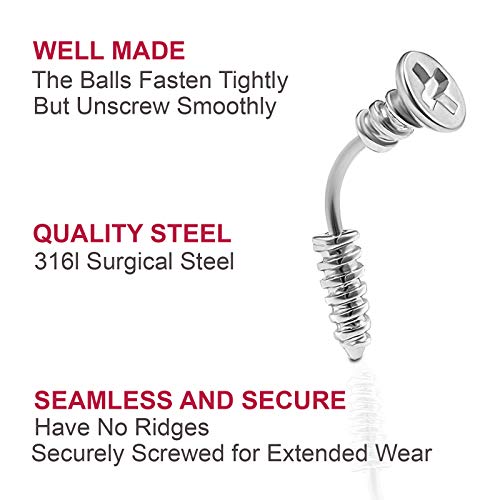 Bodyjewellery CU ST A223 1.2X8 CROSS SCREW L1 1Pcs 16G Curved Piercing Labret Tragus Earring Eyebrow Lip Helix Surgical Steel Stud Conch Cartilage Forward Blas thumb #4