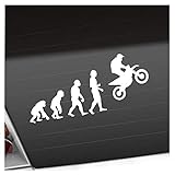 leicht montierbar Evolution Motocross Motorrad 20 x 9 cm IN 15 FARBEN - Neon + Chrom! Sticker Aufkleber