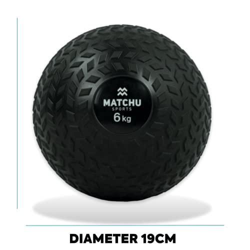MATCHU - Slam Ball - Slamball - Tire Ball - Boule de Médecine - Fitness, Crossfit, Gymnatistics - Design Robuste - Poignée Supplémentaire - Caoutchouc Solide – Image 5