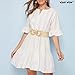 Waist Wow Straw Woven Elastic Belt for Women Fashion Wide Belts Stretchy Boho Belt Ladies Beach Dress Belt with Gold Buckles,beige,35