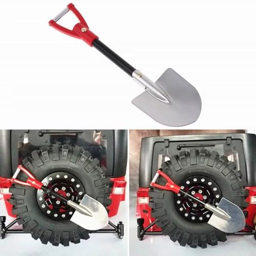 Pelle de décoration métallique rouge pour voiture RC 1/10 robuste - 2