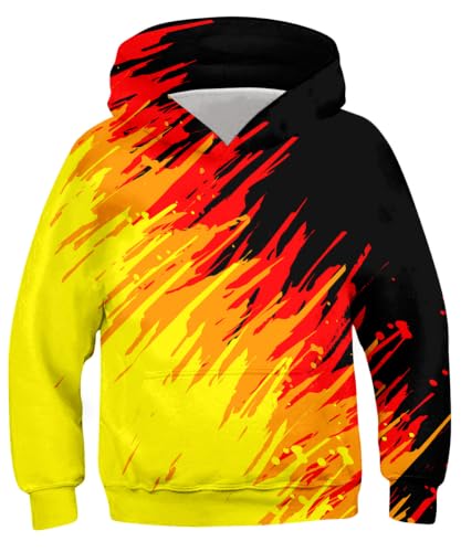 Image of Lovekider Boys Hoodie Kids 3D Print Graphic Pullover Sweatshirt 6-16 Years | Big Front Pocket, Hood, Lightweight, Breathable, Long Sleeves, for School Sports Outdoor Activities Daily, Fall Winter Wear