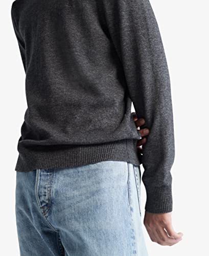 Calvin Klein Men's Merino Wool Blend Crewneck Sweater, Gunmetal Heather, Large #TOP2