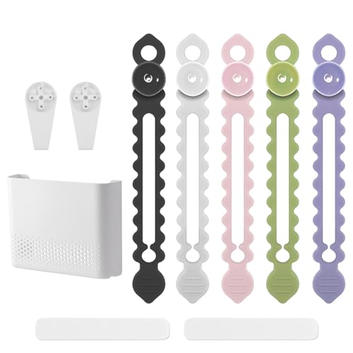 Caja Router Pared, Caja de Almacenamiento Wifi Blanca, Material ABS, los Cables Pueden Pasar por la parte Inferior, no Bloquea la Señal, Método sin Perforación Adecuado para Superficies Lisas (Blanco)