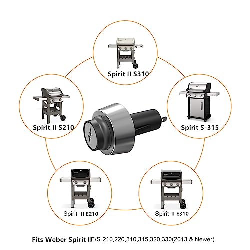 Safbbcue 66220 Grill Igniter Push Button Switch For Weber Gs4 Genesis Ii & Weber Spirit 2 Replacement Parts, Weber Spirit Ii S310, Spirit Ii E310, Spirit Ii S-210, Spirit Ii E-210 Weber 45010001 Parts #TOP3