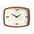 JONES CLOCKS® Movie Retro Wall Clock - Square Clock - Rectangular Clock - Kitchen Clock - Office Clock - Retro Clock - Designer Clock - Colourful Case - Arabic Numerals (Orange)