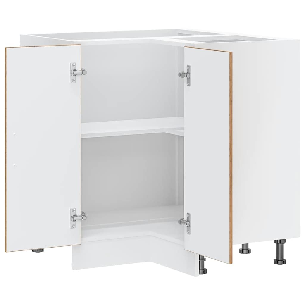 Lucca - Mobiletto angolare da cucina, effetto legno anticato, con piedini regolabili e 70 kg, ideale per riporre oggetti, vetrina, credenza, dispensa, sala da pranzo, cucina