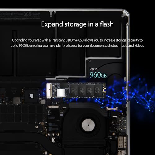 Image of Transcend 960GB JetDrive 855 Thunderbolt Nvme PCIe Portable SSD Solid State Drive TS960GJDM855