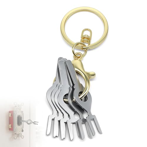 6 Pack HBL1209 Fork Light Switch Key Compatible with Hubbell Key-Operated Commercial and Industrial Tamper-Resistant Electrical Switches